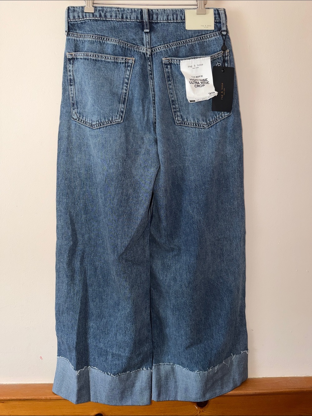 Rag and Bone The Sofie High Rise Ultra Wide Leg Crop Size 29 - Picture 4 of 8